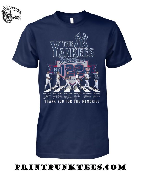 The New York Yankees 122 Years 1903-2025 Thank You For The Memories T-Shirt