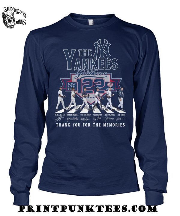 The New York Yankees 122 Years 1903-2025 Thank You For The Memories T-Shirt