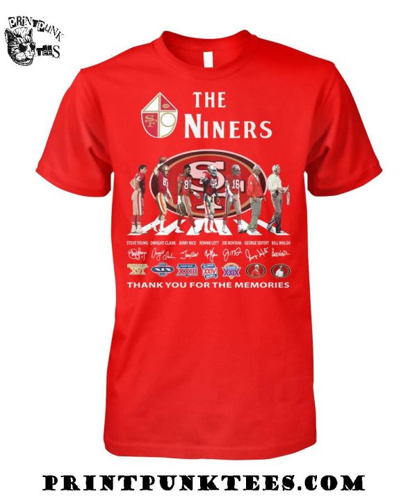 The San Francisco 49Ers Niners Thank You For The Memories T-Shirt