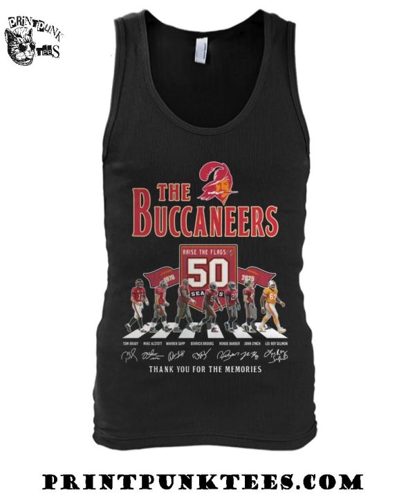 The Tampa Bay Buccaneers 50 Seasons Thank You For The Memories T-Shirt