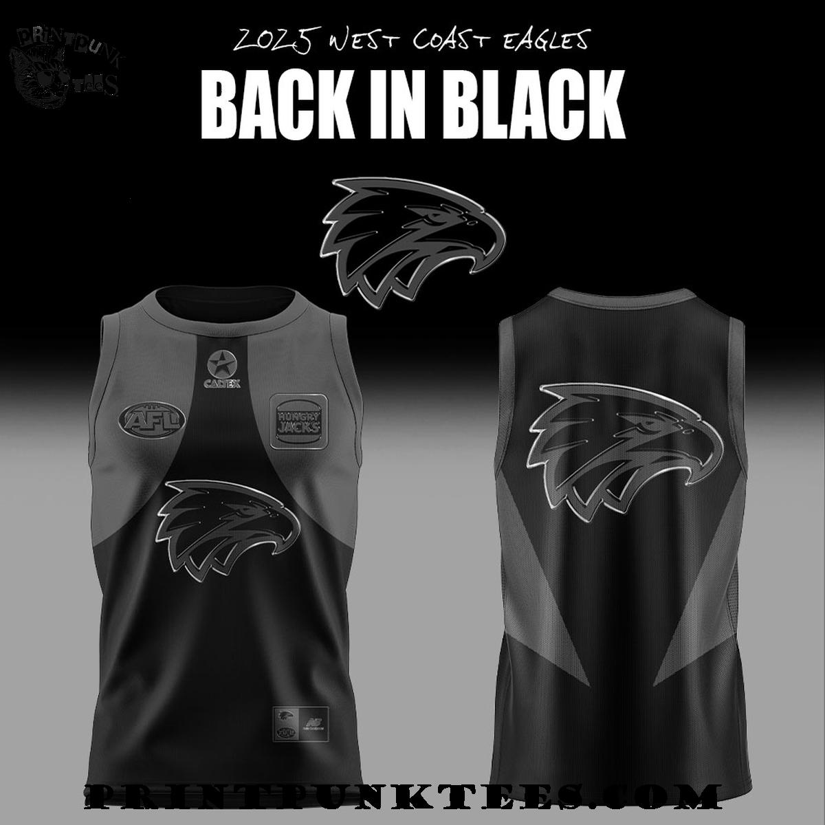 West Coast Eagles Back In Black 2025 Limited Edition Basketball Jersey West Coast Eagles Back In Black 2025 Limited Edition Basketball Jersey